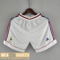 Retro Football Shorts France White Mens 1998 DK158