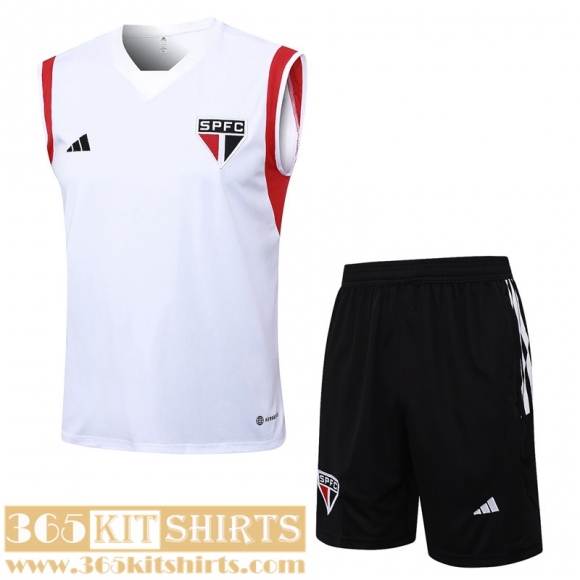 Training Sleeveless Sao Paulo White Mens 2023 2024 TG963