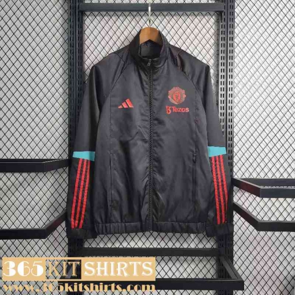 Windbreaker Manchester United black Mens 2023 2024 WK543