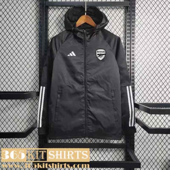 Windbreaker Arsenal black Mens 2023 2024 WK553