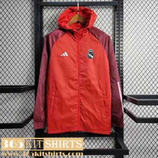 Windbreaker Real Madrid Red Mens 2023 2024 WK566