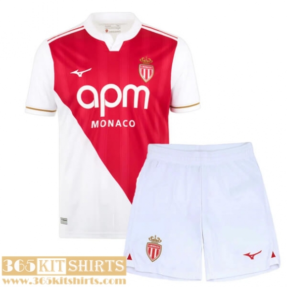 Football Shirts AS Monaco Home Kids 25 26 Football Shirts AS Monaco Home Kids 25 26